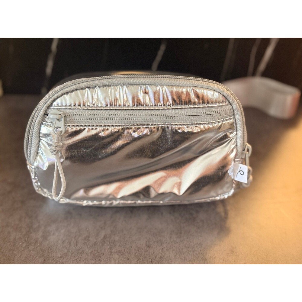 Girls Belt Cross Body Bag Art Class metallic silver NWT